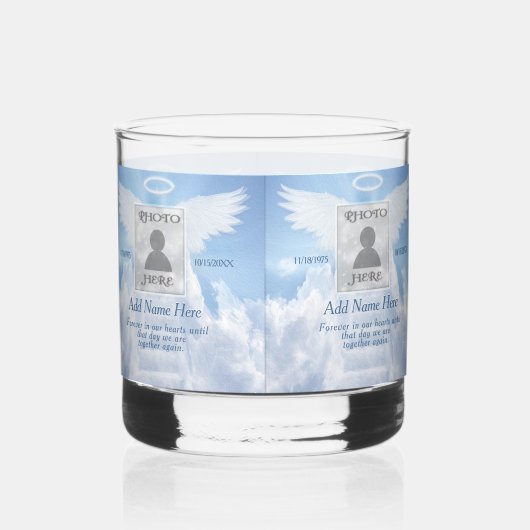 Foto Memorial met Clouds Whisky Glas (Achterkant)
