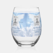 Foto Memorial met Clouds Wijnglas Zonder Voet (Achterkant)