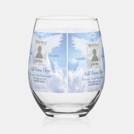Foto Memorial met Clouds Wijnglas Zonder Voet (Rechts)
