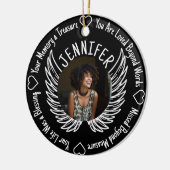 Foto Memorial met naam en gedicht Keramisch Ornament (Links)