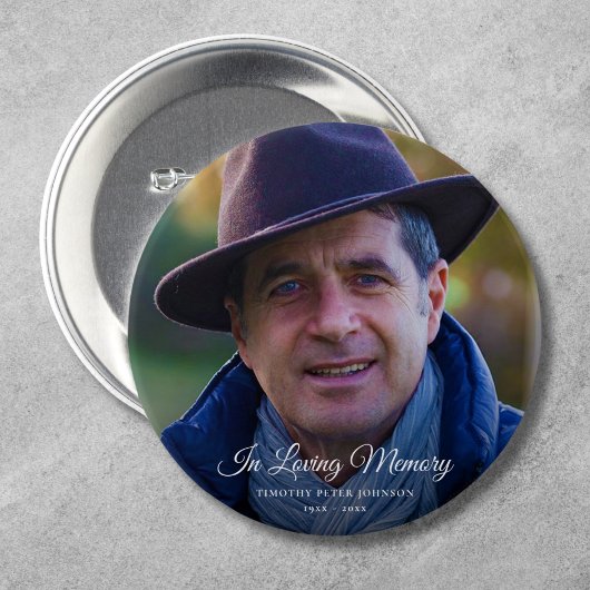 Foto Memorial of Funeral Tribute Keepomwille Ronde Button 7,6 Cm