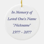 Foto Memorial Ornament (Achterkant)