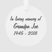 Foto Memorial Ornament voor geliefde gepersonalise (achterkant)