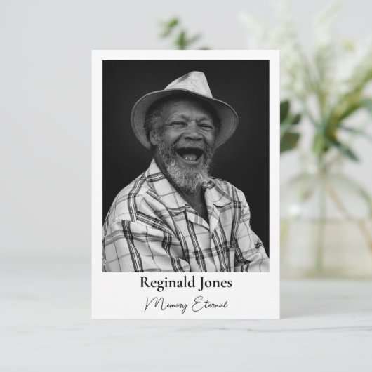 Foto Memorial Orthodox Christelijk Bedankkaart (Staand voorkant)