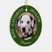 Foto Memorial Pet Dog Ceramic Ornament (Rechts)