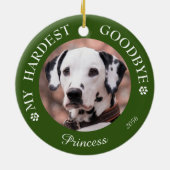 Foto Memorial Pet Dog Ceramic Ornament (Achterkant)