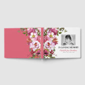 Foto Memorial Pink Floral Funeral Gastenboek (Volledig)