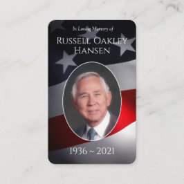 Foto Memorial Prayer-kaarten | Patriottisch milita Visitekaartje