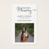 Foto Memorial Prayer-kaarten Visitekaartje (Voorkant)