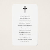 Foto Memorial Prayer-kaarten Visitekaartje (Achterkant)