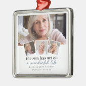 Foto Memorial Quote Metalen Ornament (Links)