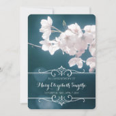 Foto Memorial Service Dusty Pink Cherry Blossom Kaart (Voorkant)