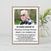 Foto Memorial Service of Funeral Invitations Kaart (Staand voorkant)