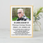 Foto Memorial Service of Funeral Invitations Kaart (Staand voorkant)