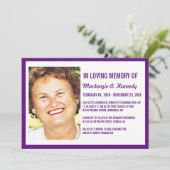 Foto Memorial Service of Funeral Invitations Kaart (Staand voorkant)