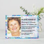 Foto Memorial Service of Funeral Invitations Kaart (Staand voorkant)