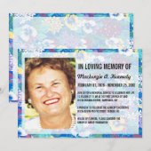 Foto Memorial Service of Funeral Invitations Kaart (Voorkant / Achterkant)