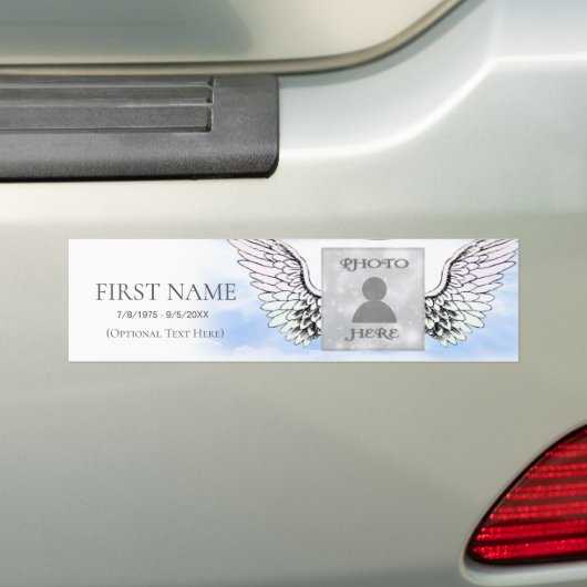 Foto Memorial Sjabloon Bumpersticker (Op auto)