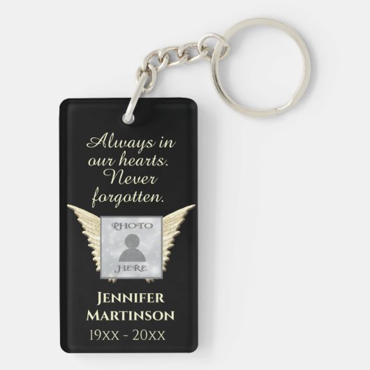 Foto Memorial Sleutelhanger (achterkant)