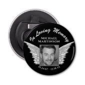 Foto Memorial Sleutelhanger Button Flesopener (Voorkant)