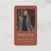 Foto Memorial Terracotta Verbrand Sinaasappel Gebe Visitekaartje (Voorkant)