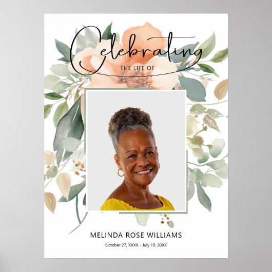 Foto Memorial tribute dood begrafenis Poster (Voorkant)