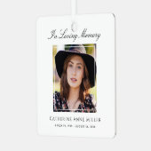 Foto Memorial Tribute Remembrance Metalen Ornament (Voorkant links)