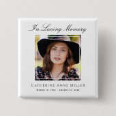 Foto Memorial Tribute Remembrance Vierkante Button 5,1 Cm (Voorkant)