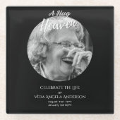 Foto Memorial Viering van het leven Begrafenisgesc Glazen Onderzetter (Voorkant)