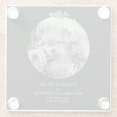 Foto Memorial Viering van het leven Begrafenisgesc Glazen Onderzetter (Achterkant)