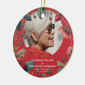 Foto Memorial Viering van het leven Begrafenisgesc Keramisch Ornament (Links)