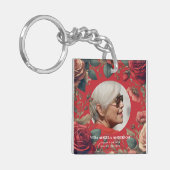 Foto Memorial Viering van het leven Begrafenisgesc Sleutelhanger (Voorkant Links)