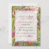 Foto Memorial Waterverf Floral Sympathie Card (Voorkant)