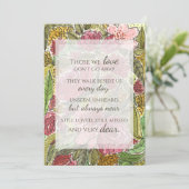 Foto Memorial Waterverf Floral Sympathie Card (Staand voorkant)