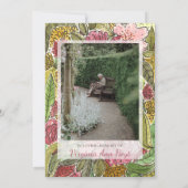 Foto Memorial Waterverf Floral Sympathie Card (Achterkant)