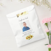 Foto Memorial Zonnebloempitten Begrafeniszak Bedankzakje (Gezegeld)