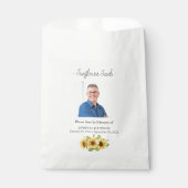 Foto Memorial Zonnebloempitten Begrafeniszak Bedankzakje (Voorkant)