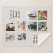 Foto Memories Best Dad Khaki Hearts Sherpa Deken (Voorkant (horizontaal))