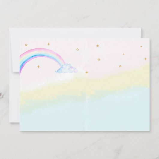 Foto mermicorn verjaardagsuitnodiging Magisch fees Kaart (Achterkant)