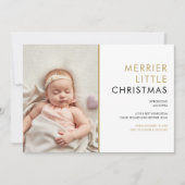 Foto Merrier Little Kerstmis koninklijke aankondig Feestdagenkaart (Voorkant)