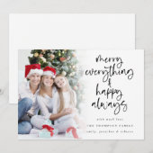 Foto Merry Alles bij Kerstmis Feestdagenkaart (Voorkant / Achterkant)