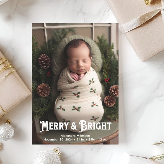 Foto Merry and Bright Birth Aankondiging