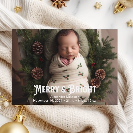 Foto Merry and Bright Birth Aankondiging