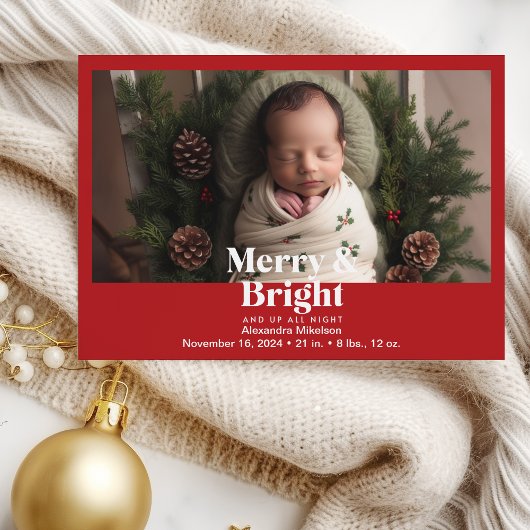 Foto Merry and Bright Birth Aankondiging