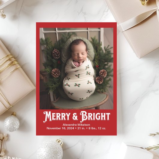 Foto Merry and Bright Birth Aankondiging
