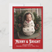Foto Merry and Bright Birth Aankondiging (Voorkant)