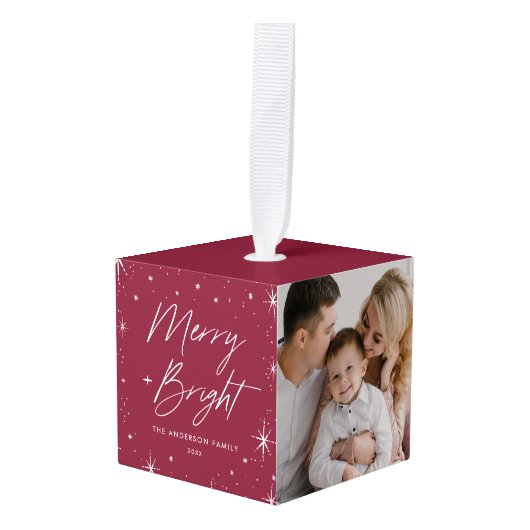 Foto Merry and Bright Cranberry Decoratie (Voorkant hoekig)