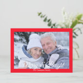 Foto Merry and Bright Holiday Kaart (Staand voorkant)