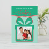 Foto Merry Christmas Flat Wenskaart Kaart (Staand voorkant)