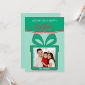 Foto Merry Christmas Flat Wenskaart Kaart (Voorkant / Achterkant in situ)